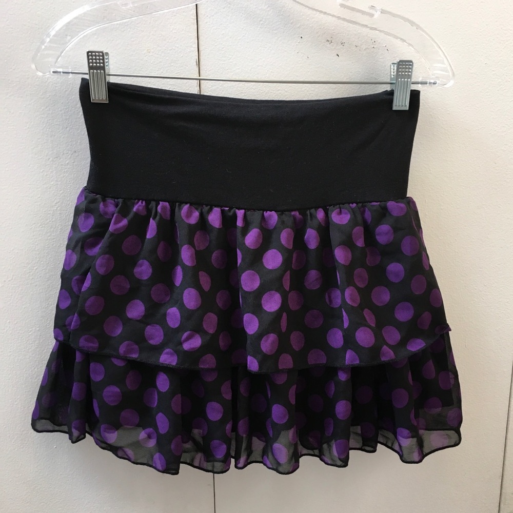 Purple Polka-Dot Skort